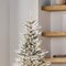 12ft Pre-Lit Flocked Noble Fir Christmas Tree 2-in-1 White & Multi Twinkling LED